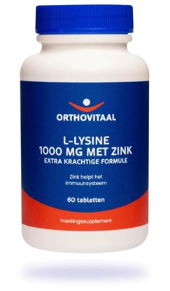 ORTHOVITAAL LLYSINE 1000MG MET ZINK 60TB